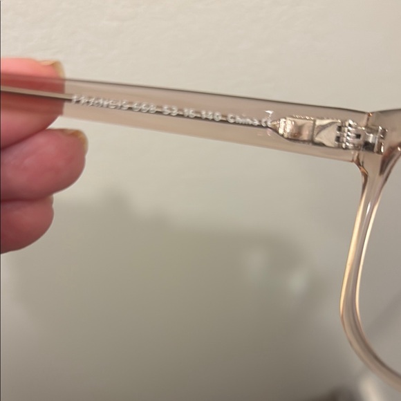 Pink Semi-Rimless Glasses with Rounded Rectangular Lenses 100+readers - Picture 5 of 5